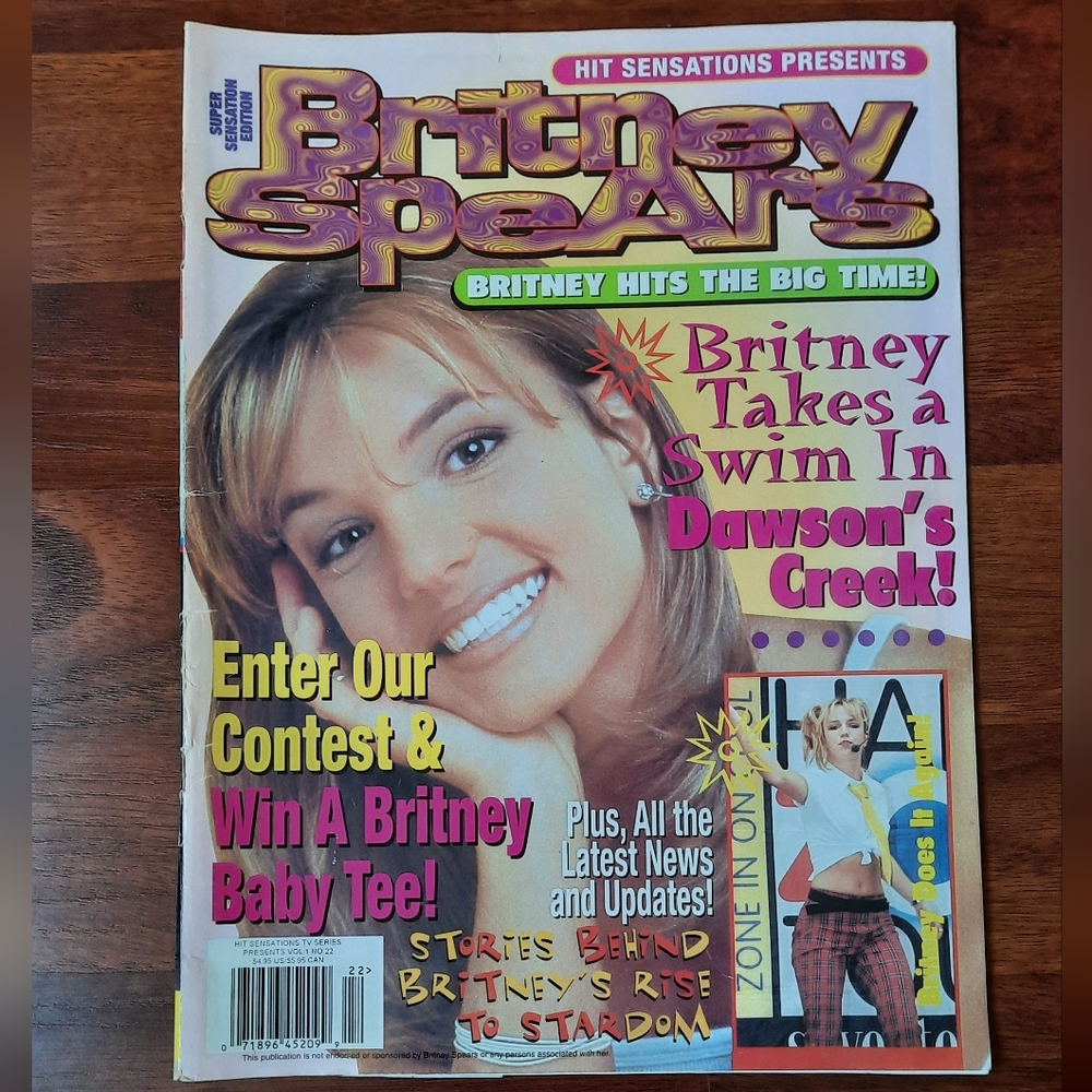 🆕️ RARE Vintage Hit Sensations Super Sensation Edition Magazine Britney Spears